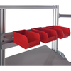 Modular Bin Rails to suit 1200mm Binary Bench (Silver)