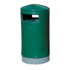 Outdoor Hooded Top Litter Bin - Red