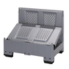 Plastic collapsible pallet box - solid sides