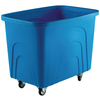 Plastic Container Truck,  corner wheels,  400L,  Yellow,  with lid and handle,  Polypropylene