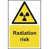 Radiation Risk Warning Sign - 1mm Rigid PVC Board - 300 x 200mm