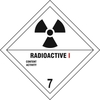 Radioactive I 7 - Self Adhesive Diamond Label - 100 x 100mm
