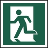 Running man symbol (Left) - Self Adhesive Sticky Sign (150 x 150mm)