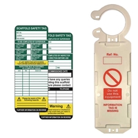 Scaffold Tag Kit - Single (1 Claw Tag Holder,  2 Inserts & 1 Pen)