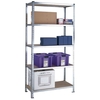 S/D Galvanised Shelving - 5 Chipboard Shelves 1981h x 1200w x 300d