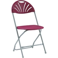 Series 2000 Folding Chairs - Burgundy - Pack of 8