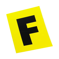 Sheets of Individual Numbers or Letters in S/A Vinyl 6 characters