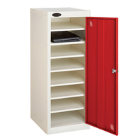 Single Door,  15 Shelf Laptop Storage Locker - 1780 x 380 x 460mn
