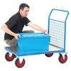 Single Mesh End Galvanised Base Platform Trolley 1000 x 700