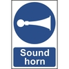 Sound horn Sign - 1mm Rigid PVC Board - 300 x 200mm