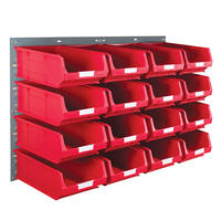 Topstore Wall-Mounted Louvre panel Kit -2 x TP10 Louvre panels & 48 x Red TC2 Containers