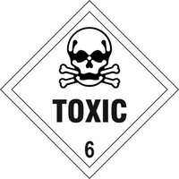 Toxic 6 - Self-Adesive Vinyl Diamond Labels - 250 x 250mm - Pack of 10