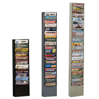Vertical Literature Rack with 23 Compartments - 1665 x 250 x 105 (H x W x D mm)