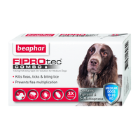 Beaphar FIPROtec Combo Spot On For Dogs Medium Dog 3 Pipettes