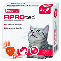 Beaphar FIPROtec Spot On for Cats 4 Pipettes