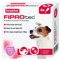 Beaphar FIPROtec Spot On for Dogs Small Dog 4 Pipettes