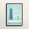 Chicago - Art Print (in medium A3 black frame)