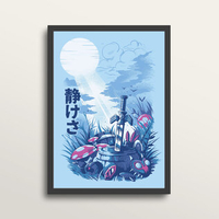 Games on the Woods - Art Print (in large A2 black frame)