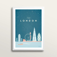 London - Art Print (in medium A3 white frame)