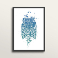 New Life - Art Print (in medium A3 black frame)