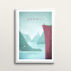 Norway - Art Print (in large A2 white frame)