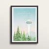 Seattle - Art Print (in medium A3 black frame)