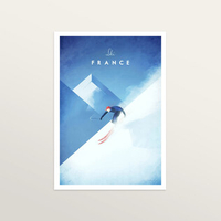 Ski France - Art Print (large A2 print only)