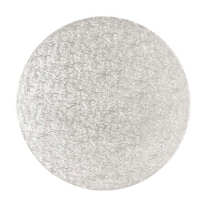 14" Round Silver Cake Drum Board - Pack of 5