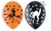 Balloon - Witches and Cats - 11 inch latex - Pack of 6