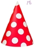 Ruby Red Decorative Dots Party Hats