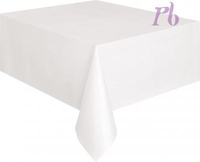 White Plastic Tablecover