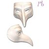 White Venetian Long Nose Eyemask
