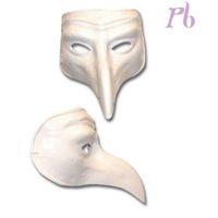 White Venetian Long Nose Eyemask