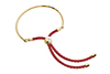 Bali Bracelet in 14k Gold with Red,  Made with Swarovski Elements