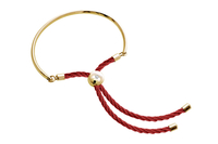 Bali Bracelet in 14k Gold with Red,  Made with Swarovski Elements