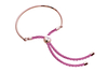 Bali Bracelet in Rose Gold with Pink,  Made with Swarovski Elements