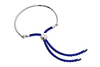 Bali Bracelet with Blue,  Made with Swarovski Elements