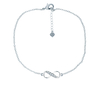 Infinity Anklet,  Made with Swarovski Elements