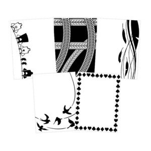 4.23" x 5.75" Embossing Folder Bundle 1- Birds in Flight,  Card Suits,  Feather on Side,  Baby Clothing and Tire Tracks