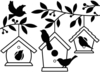 4.25" x 5.75" Embossing Folder - Birdhouses in Tree
