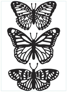 4.25" x 5.75" Embossing Folder - Butterfly Trio
