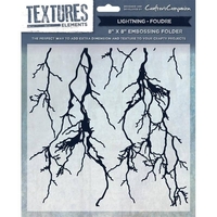 Textures Elements 8x8 Embossing Folders - Lightning Embossing Folder