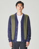 Bellfield Afuri Wide Stripe
Mens Knitted Cardigan Khaki
& Navy,  Extra Large