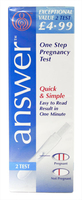 Answer one step Pregnancy test x 2