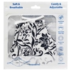Black and White Floral Reusable Face Mask 8532