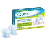 Quies Silicone Noise Protection Ear Plugs 3 Pairs