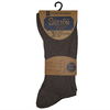 Tom Franks Mens Cotton Rich Socks 3 Pairs 1 light brown/grey,  1 brown,  1 black.
