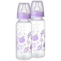 Tommee Tippee Essentials 2 Decorated Bottles 3m Purple