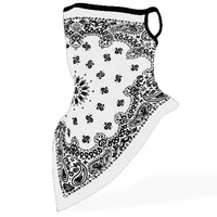 White Bandana Style Face Covering x 1