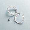 Come Full Circle Silver Hoop Earrings